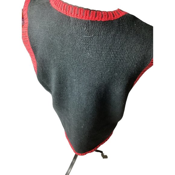 Womens Nutcracker Ugly Christmas Sweater Vest * Large* Black Red *Ramie cotton - Picture 11 of 11